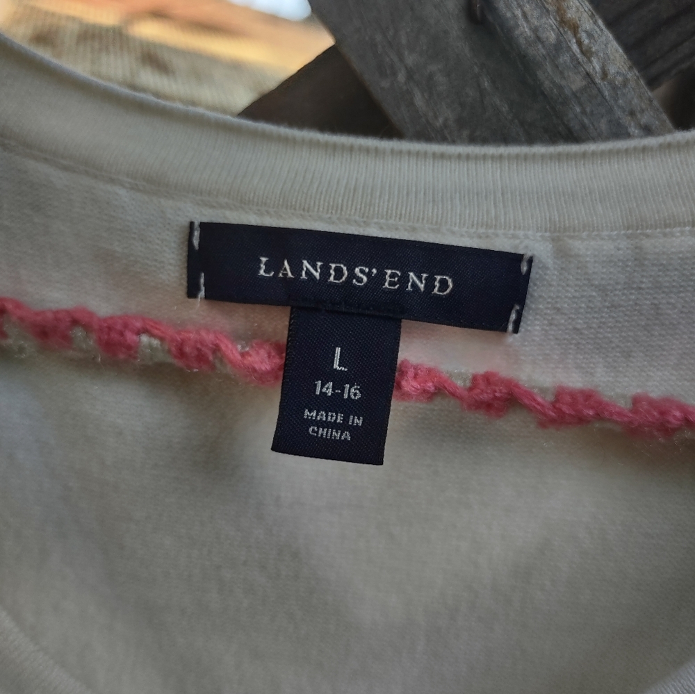 White Button-Up Cardigan Gold Buttons Grandmacore - Picture 6 of 11